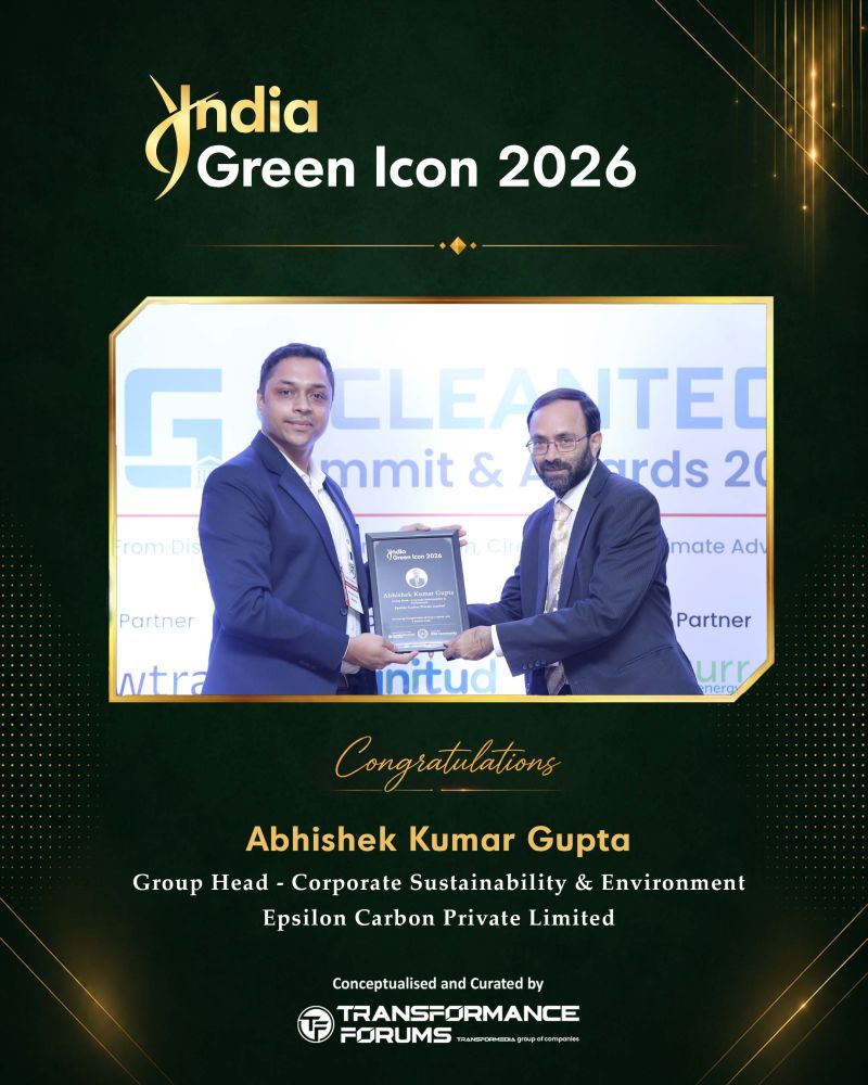 India Green Icon 2026 — Abhishek Kumar Gupta, Group Head - Corporate Sustainability & Environment, Epsilon Carbon Private Limited