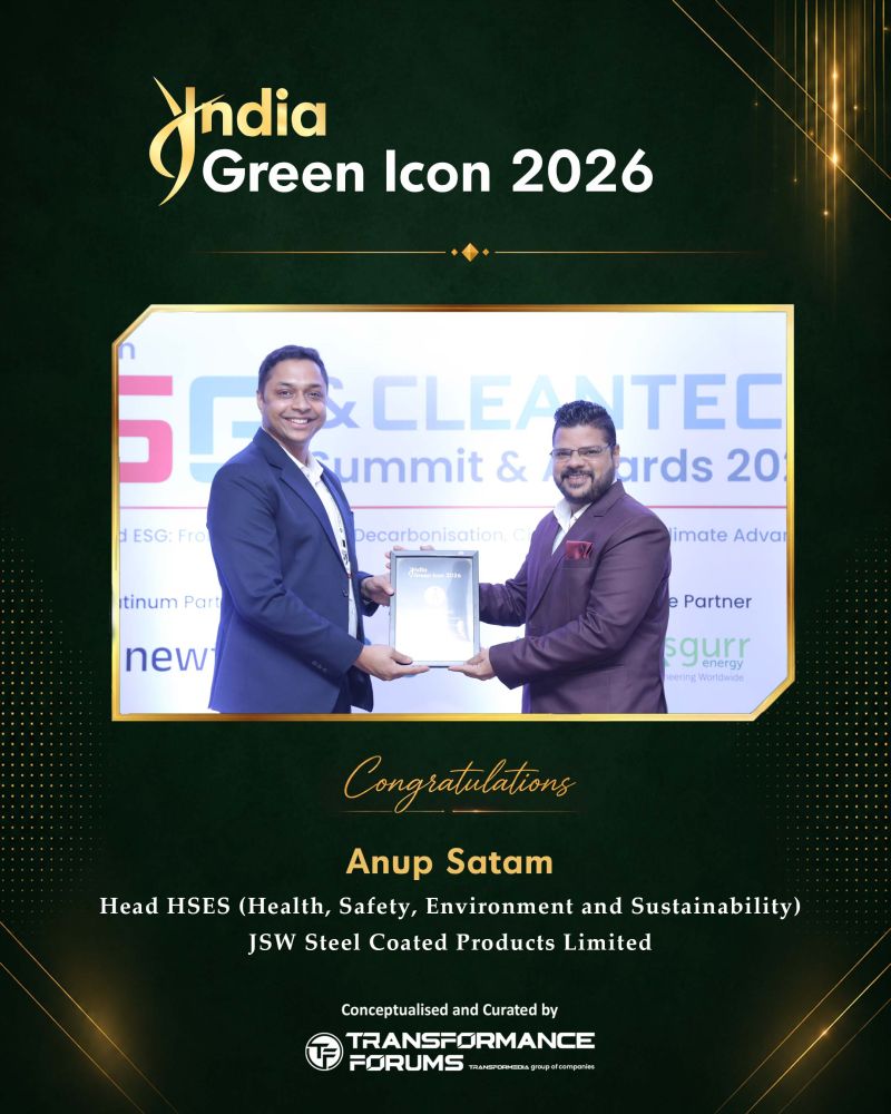 India Green Icon 2026 — Anup Satam, Head HSES (Health, Safety, Environment and Sustainability), JSW Steel Coated Products Limited