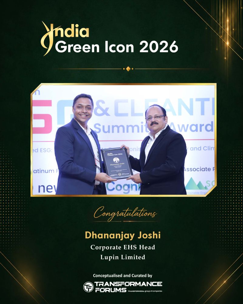 India Green Icon 2026 — Dhananjay Joshi, Corporate EHS Head, Lupin Limited
