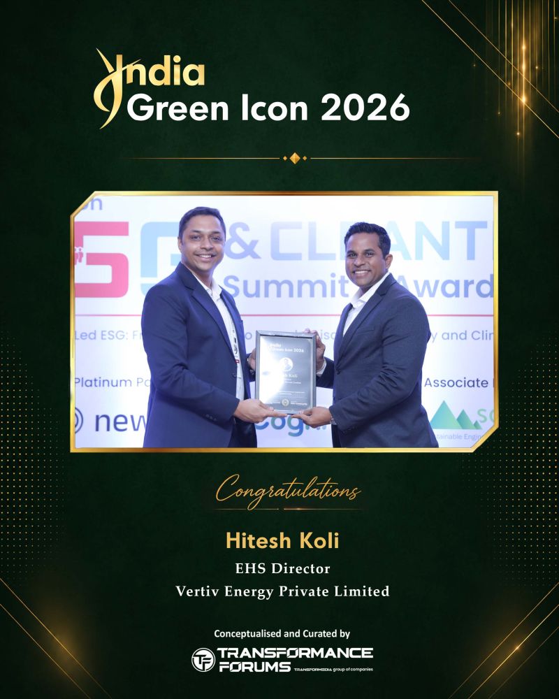 India Green Icon 2026 — Hitesh Koli, EHS Director, Vertiv Energy Private Limited