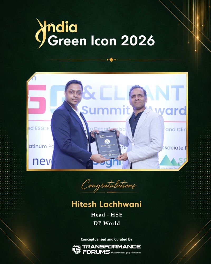 India Green Icon 2026 — Hitesh Lachhwani, Head - HSE, DP World