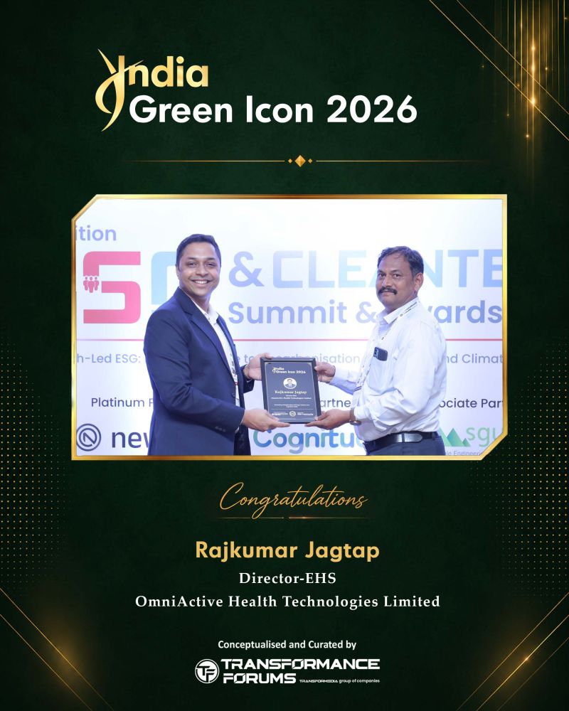 India ESG Icon 2026 — Rajkumar Jagtap, Director-EHS, OmniActive Health Technologies Limited